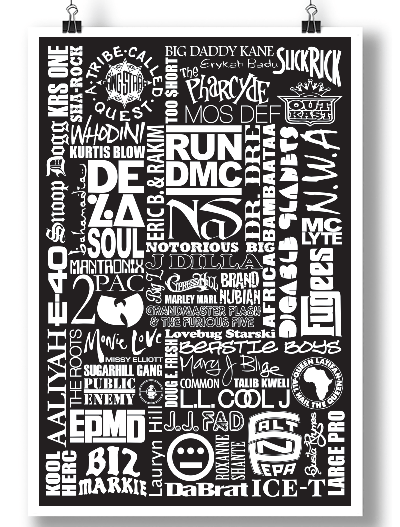HIP HOP HISTORY LEGENDARY RAPPERS POSTER – Mixerfriendly