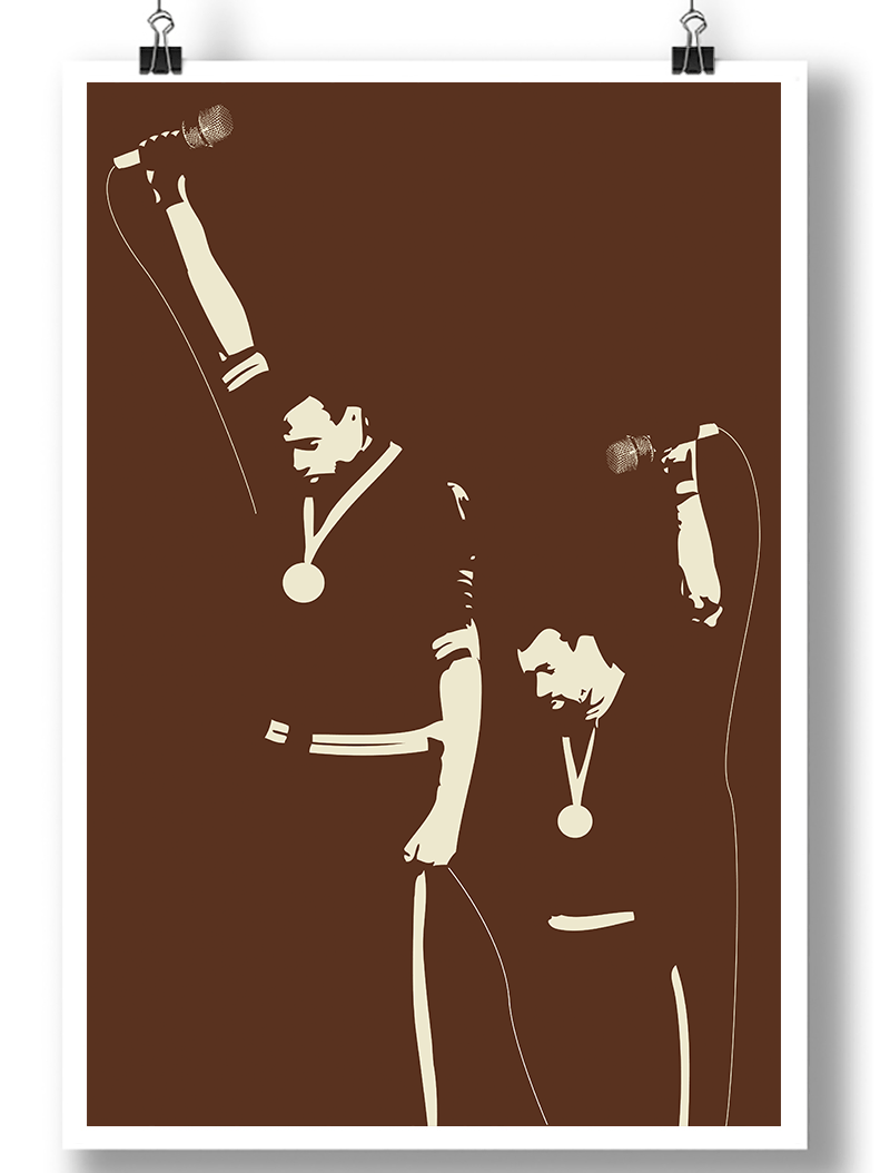 OLYMPIC MIC BLACK POWER POSTER – Mixerfriendly
