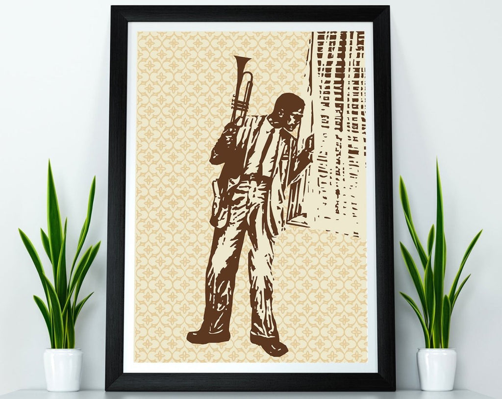 MALCOLM X HOLDING TRUMPET POSTER - Mixerfriendly