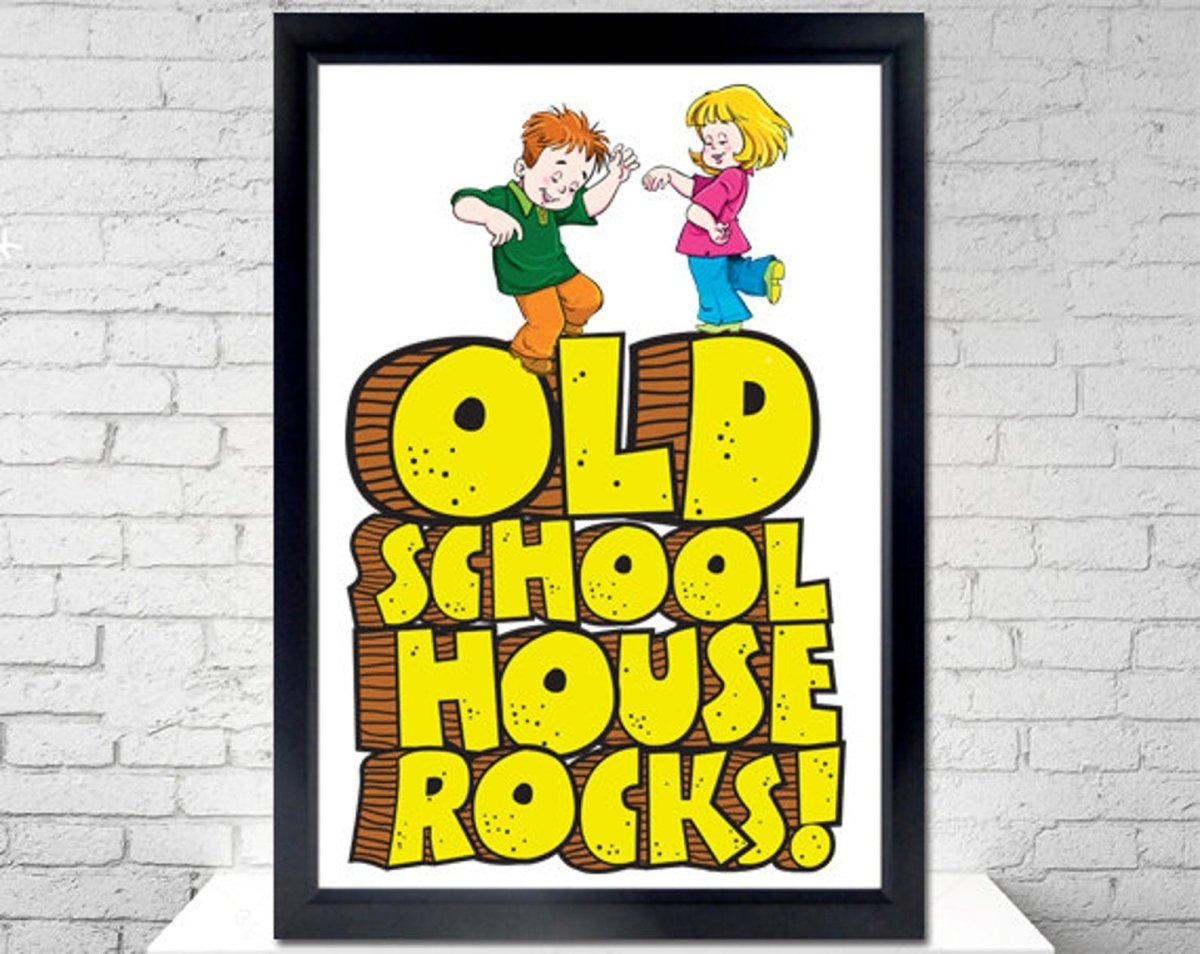 OLD SCHOOL HOUSE ROCKS RETRO POSTER - Mixerfriendly