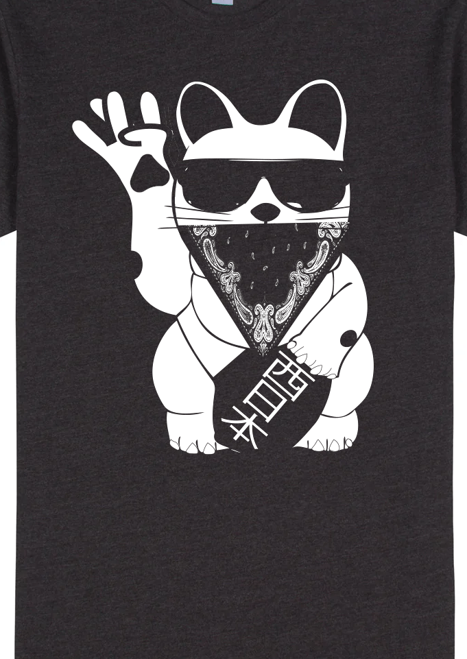 WEST COAST MANEKI NEK CAT MENS TEE - Mixerfriendly
