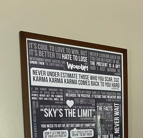 HIP HOP POSITIVE LYRICS POSTER