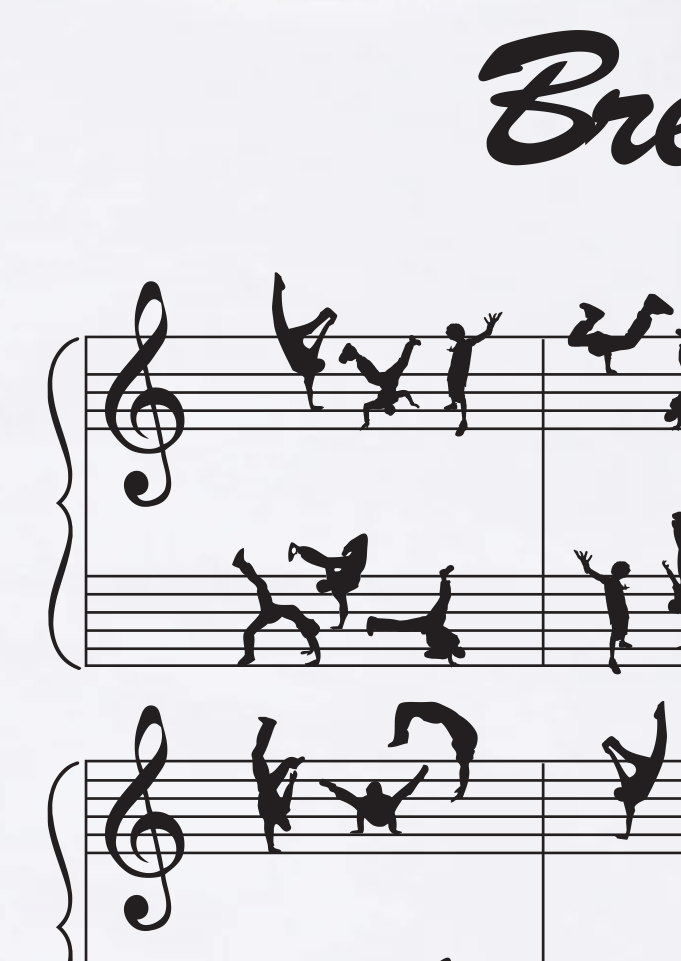 BREAKDANCING MUSIC NOTES ONESIE & TEE - Mixerfriendly