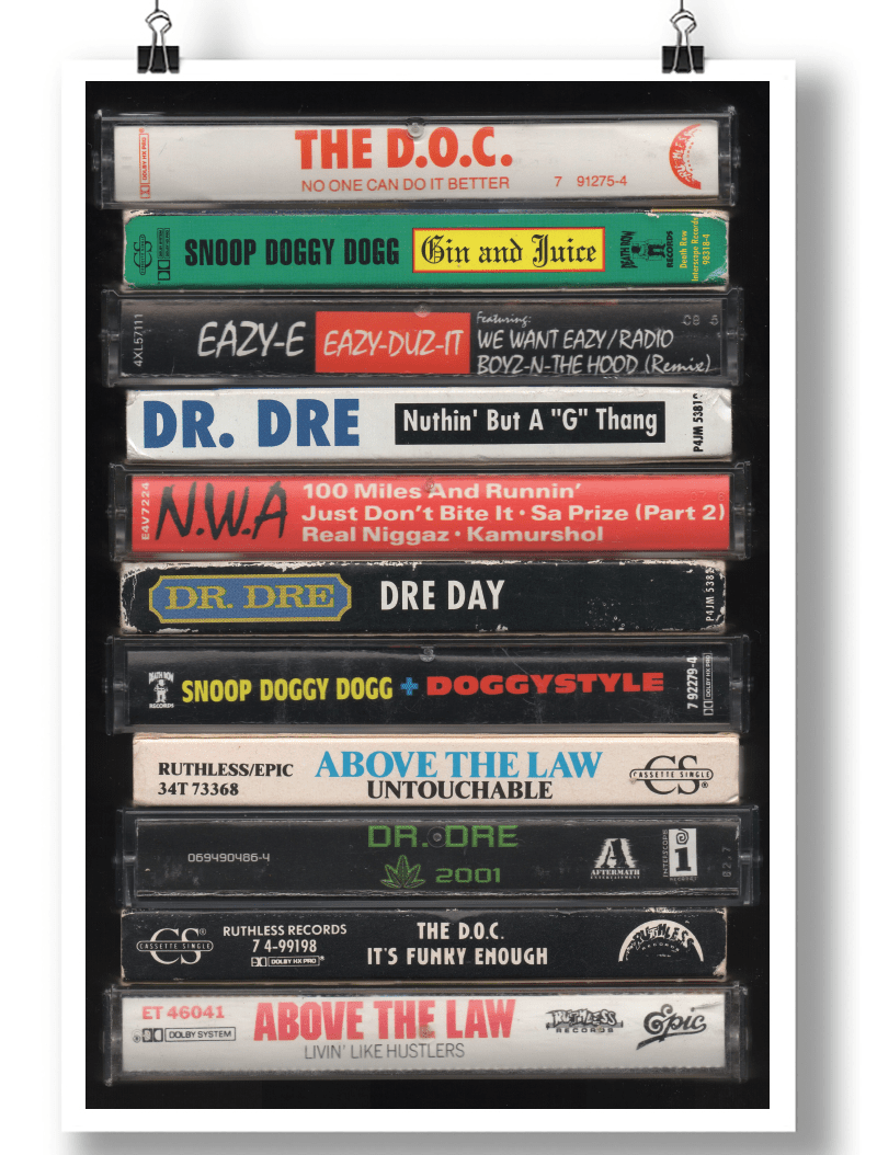 DR. DRE HIP HOP CASSETTES POSTER - Mixerfriendly