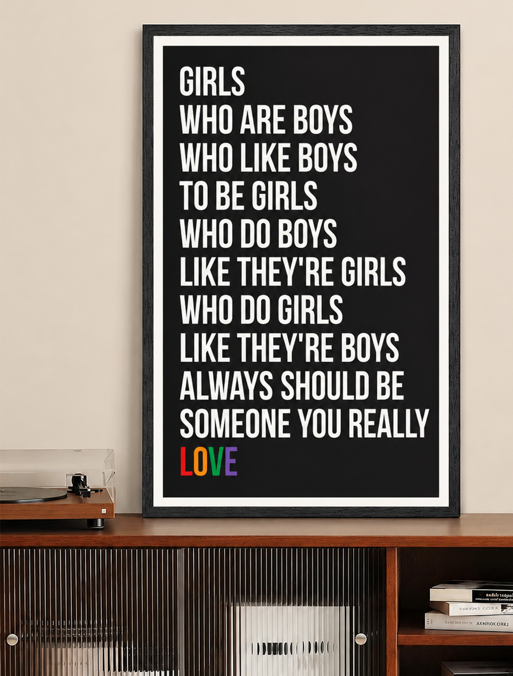 GIRLS & BOYS BLUR LYRICS POSTER