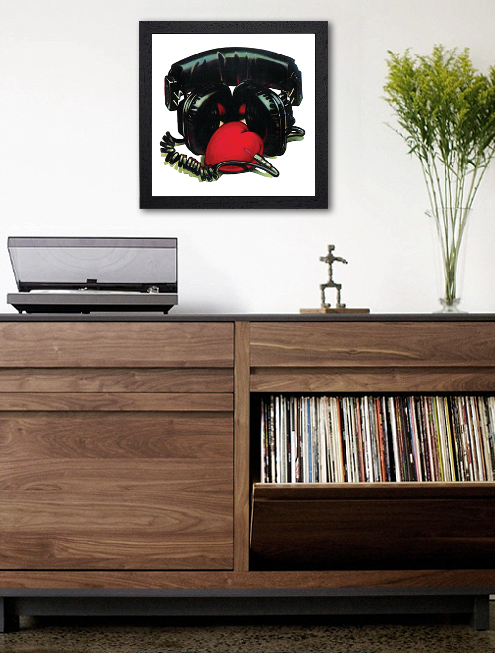 HEARTBEAT HEADPHONES MUSIC POSTER