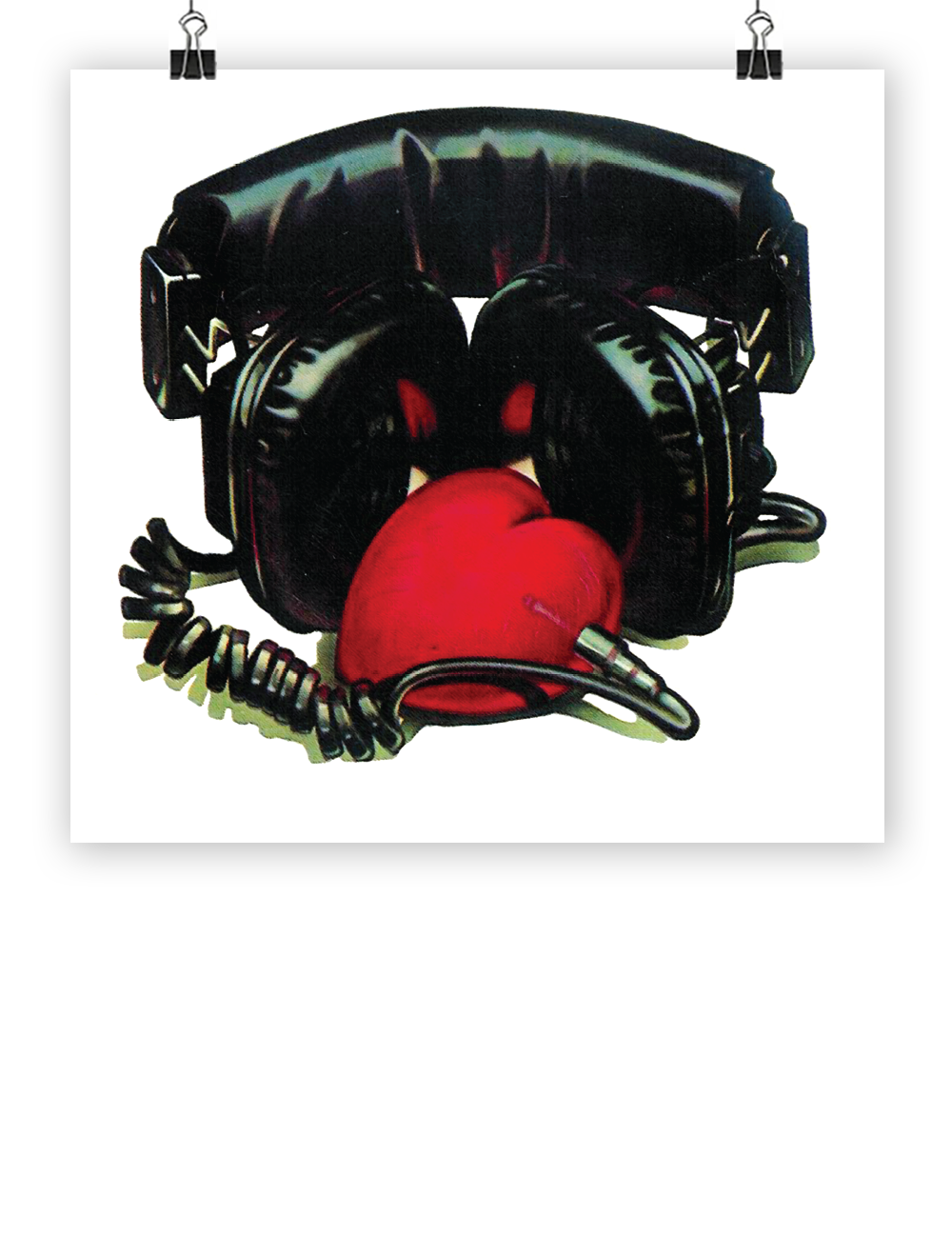 HEARTBEAT HEADPHONES MUSIC POSTER