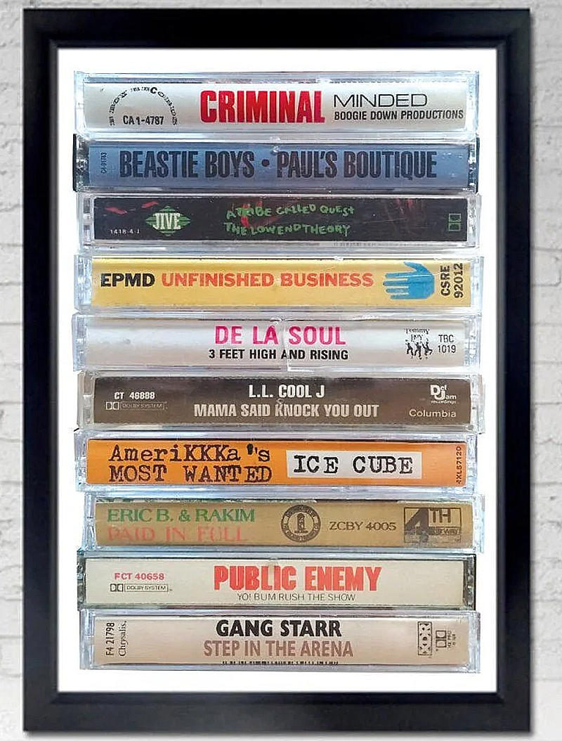 CLASSIC HIP HOP CASSETTE TAPES POSTER