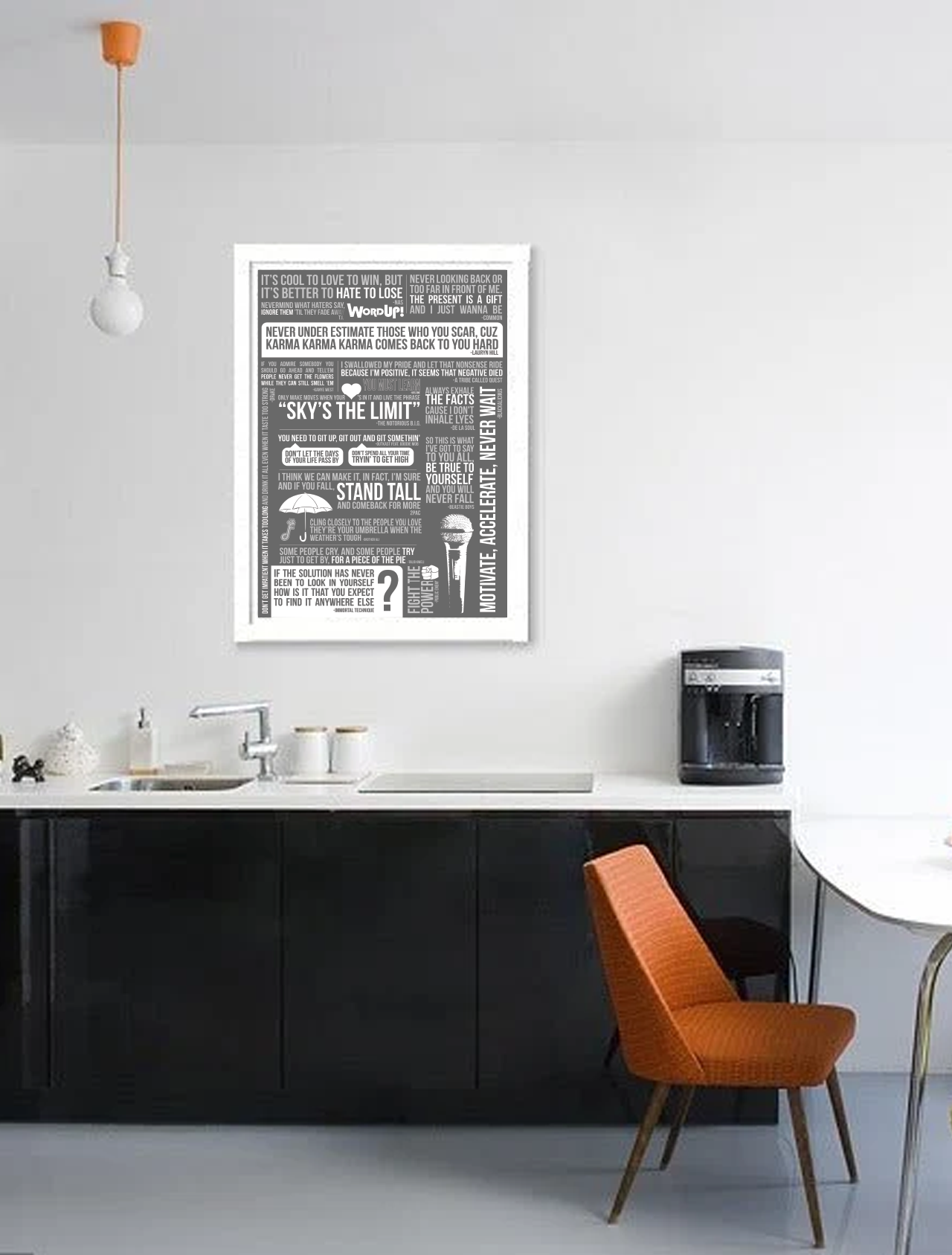 HIP HOP POSITIVE LYRICS POSTER