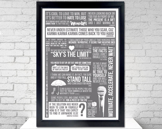 HIP HOP POSITIVE LYRICS POSTER - Mixerfriendly