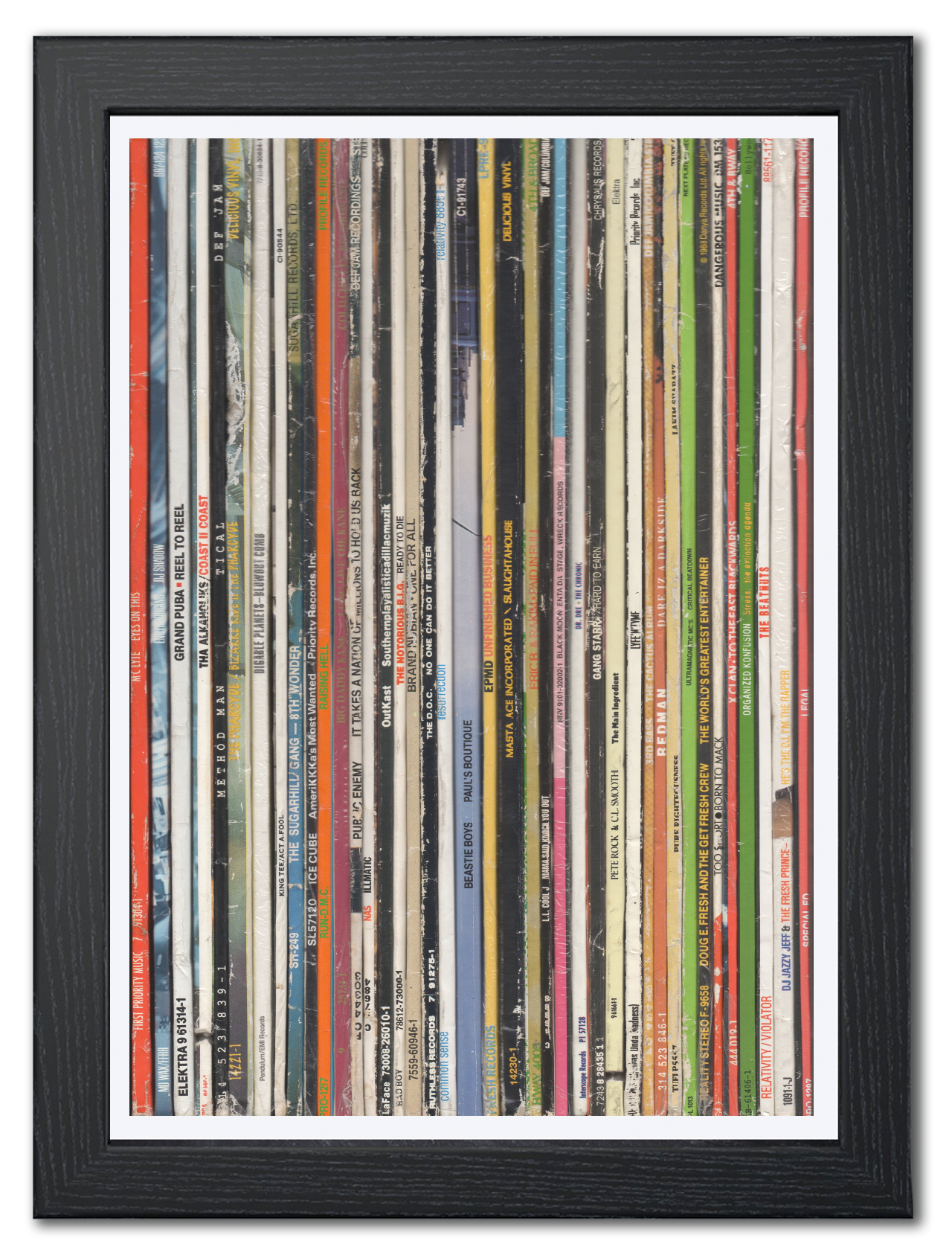 HIP HOP VINYL RECORDS COLLECTION POSTER
