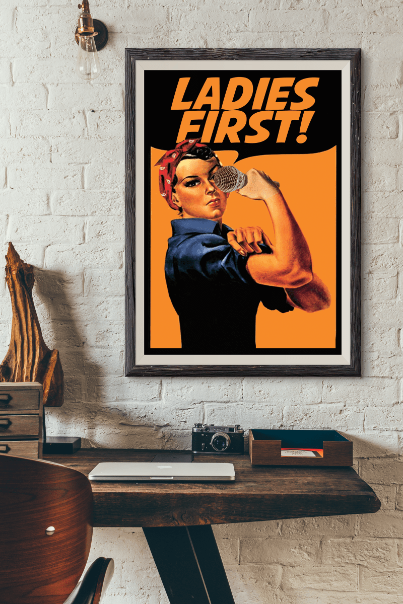 LADIES FIRST MC WWII WOMAN POSTER - Mixerfriendly