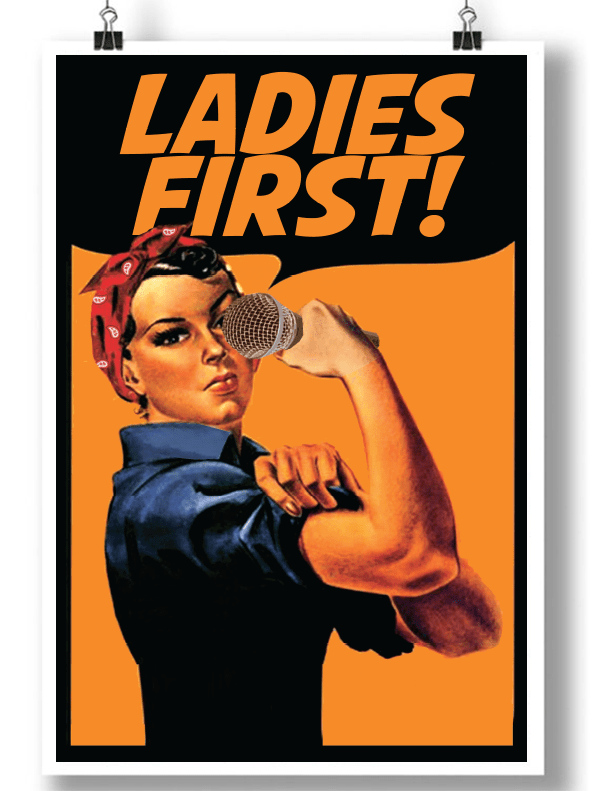 LADIES FIRST MC WWII WOMAN POSTER - Mixerfriendly