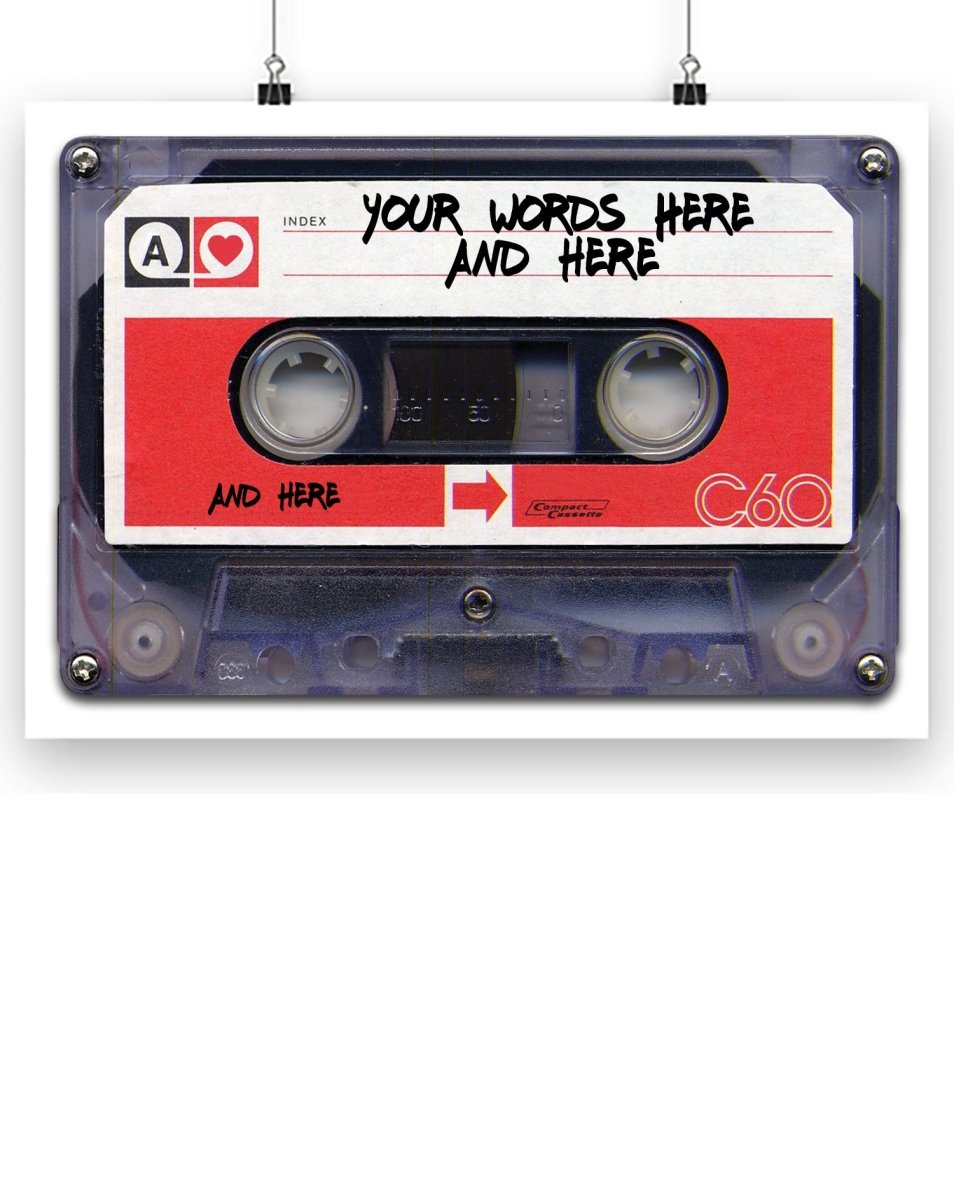 PERSONALIZED CASSETTE MIXTAPE POSTER - Mixerfriendly