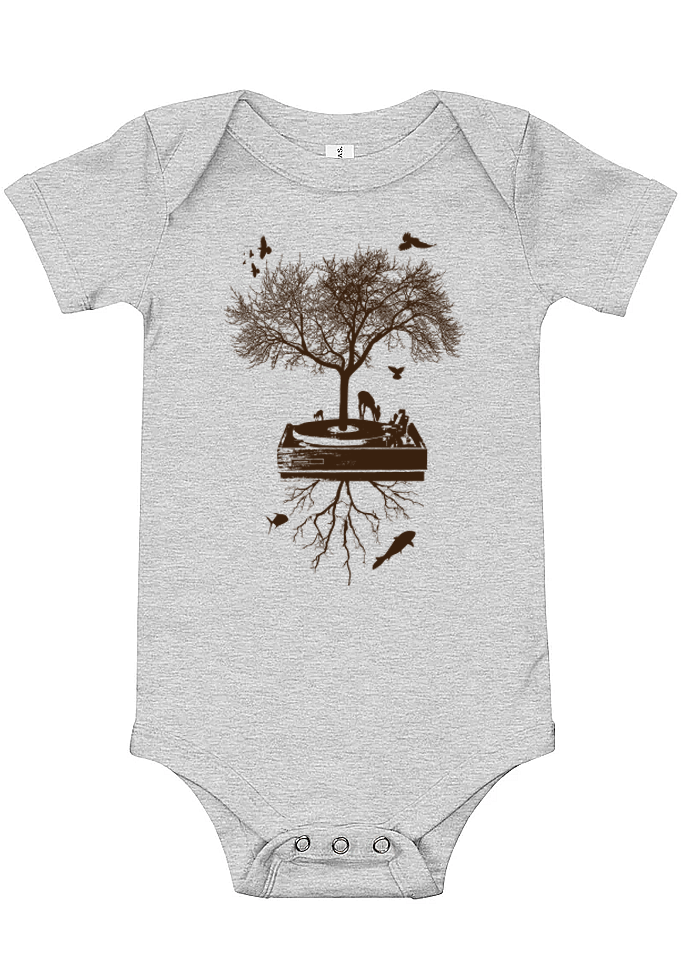NATURE RECORD PLAYER TEE & ONESIE - Mixerfriendly