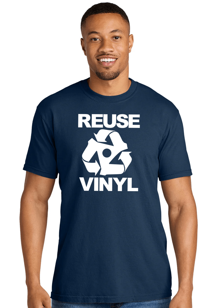 REUSE VINYL RECORDS SUSTAINABLE MENS TEE - Mixerfriendly