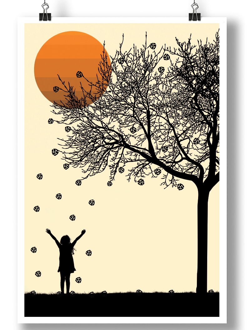 File Tree Poster THE GIVING TREE DJ MUSIC POSTER – Mixerfriendly