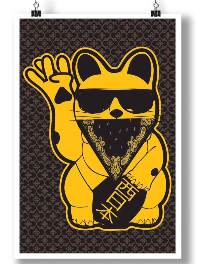 west-coast-lucky-cat-poster