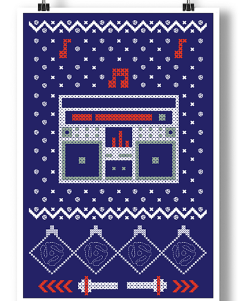 CHRISTMAS BOOMBOX POSTER