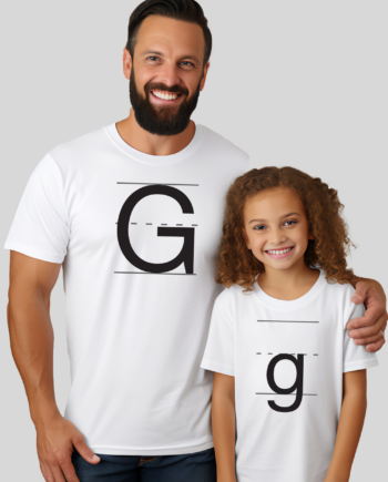 Big & Little “G” tees set – two graphic t shirts